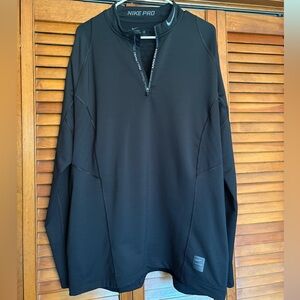 Nike Pro Hyperwarm Black Fitted Top